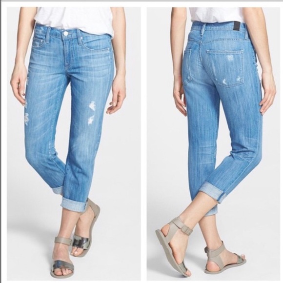 Vince Denim - Vince Mason relaxed rolled distressed jeans